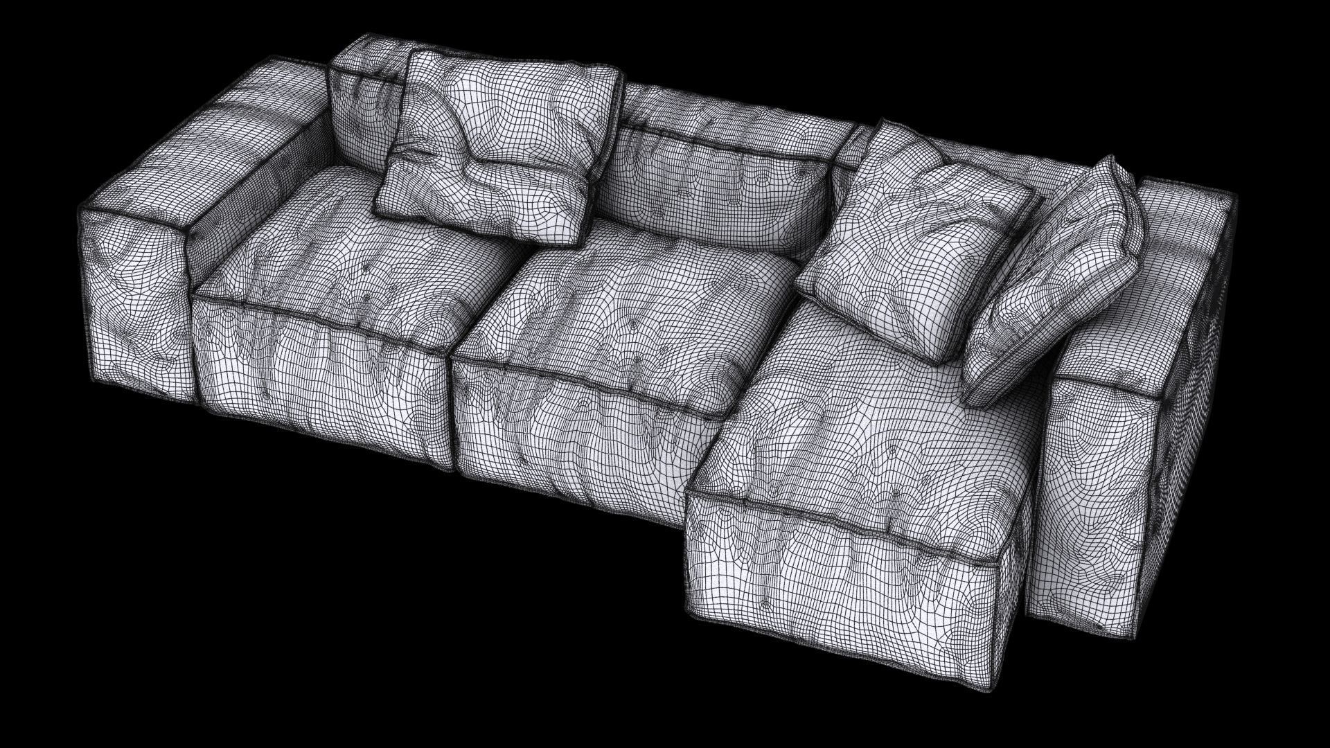 Bonaldo Peanut Collection B01-B05 Pillows 3D model_11