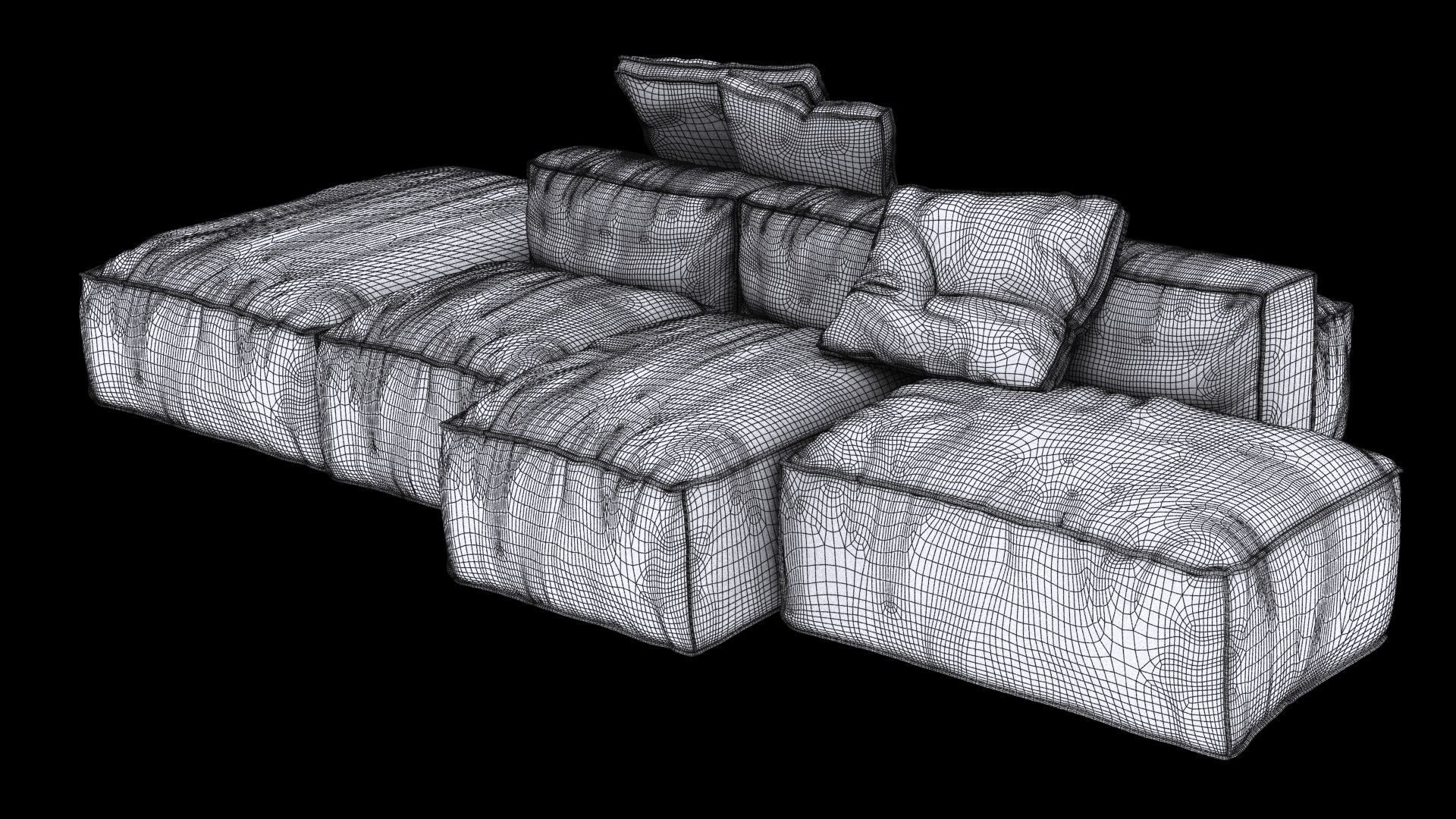 Bonaldo Peanut Collection B01-B05 Pillows 3D model_5