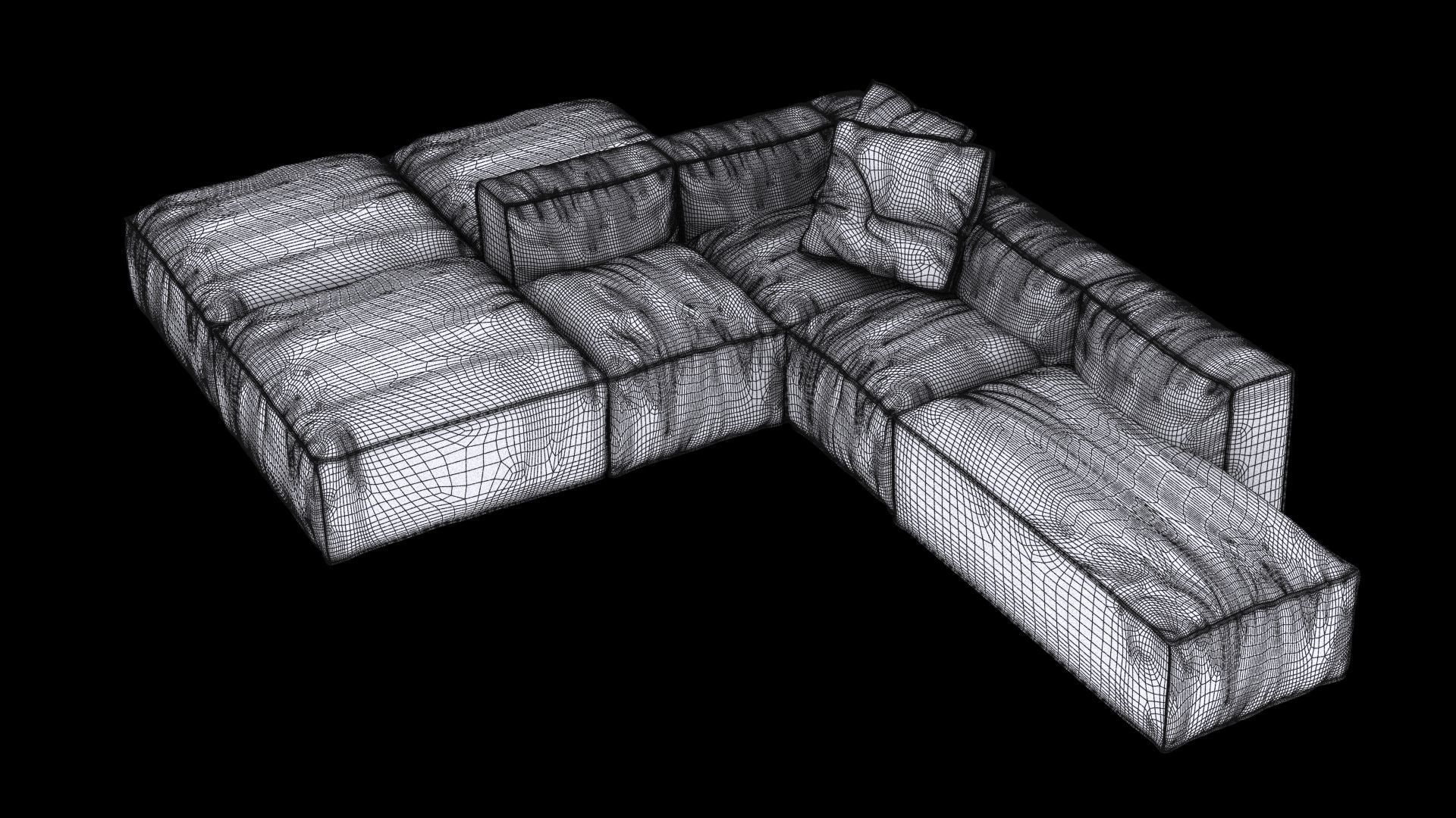 Bonaldo Peanut Collection B01-B05 Pillows 3D model_17