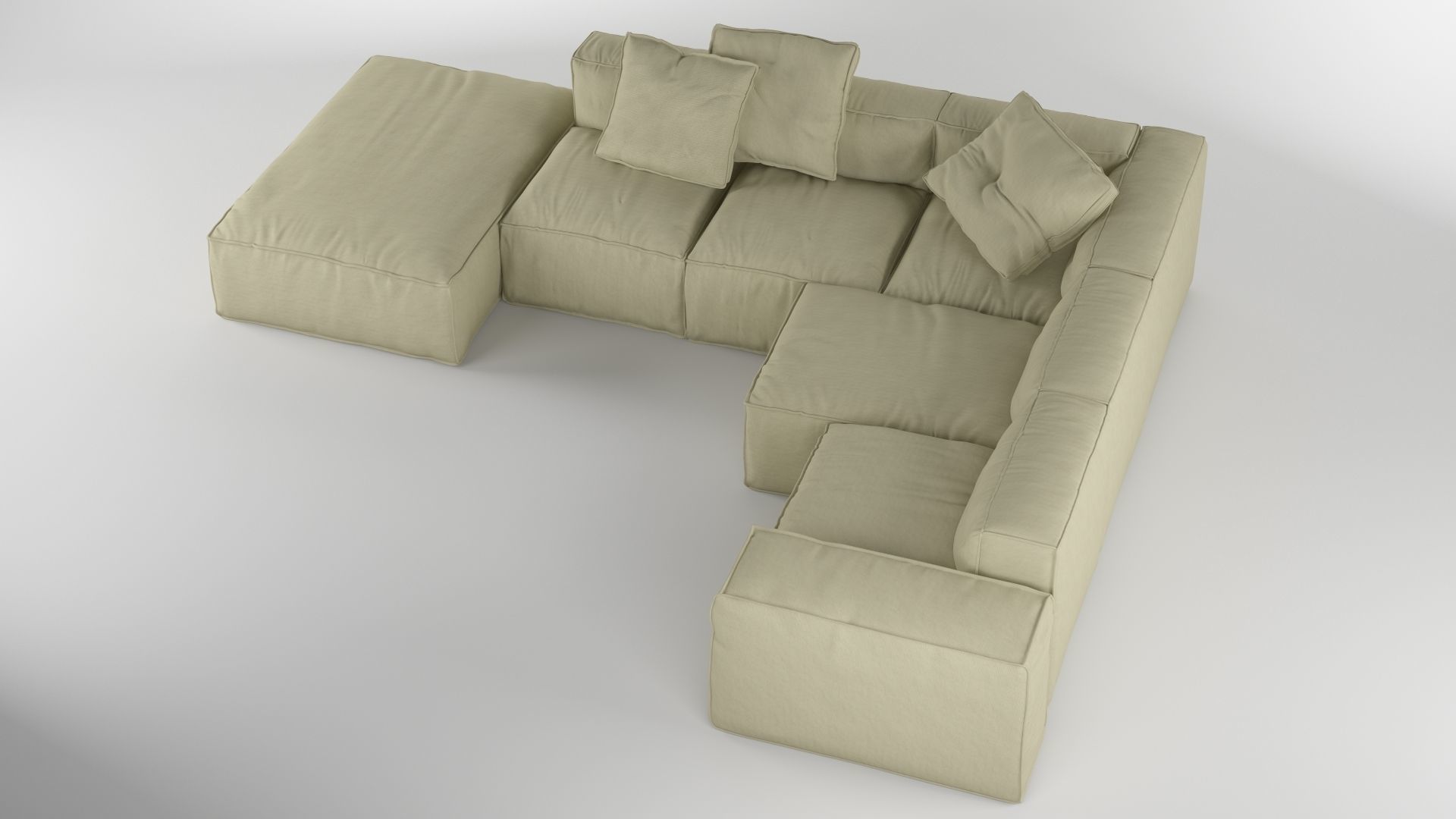 Bonaldo Peanut Collection B01-B05 Pillows 3D model_7
