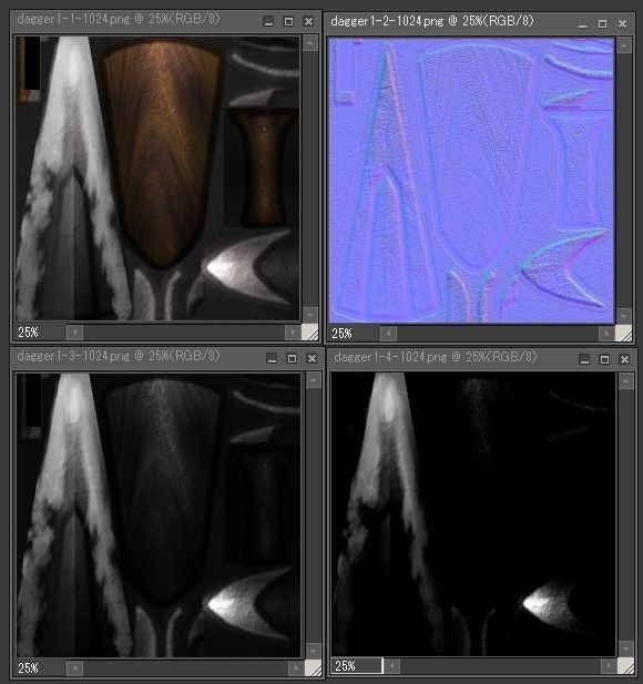 dagger1 sword Low-poly 3D model_9