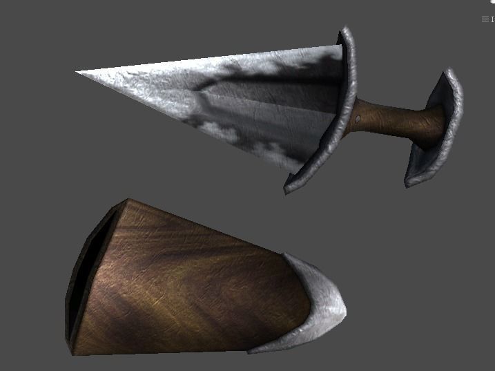 dagger1 sword Low-poly 3D model_0