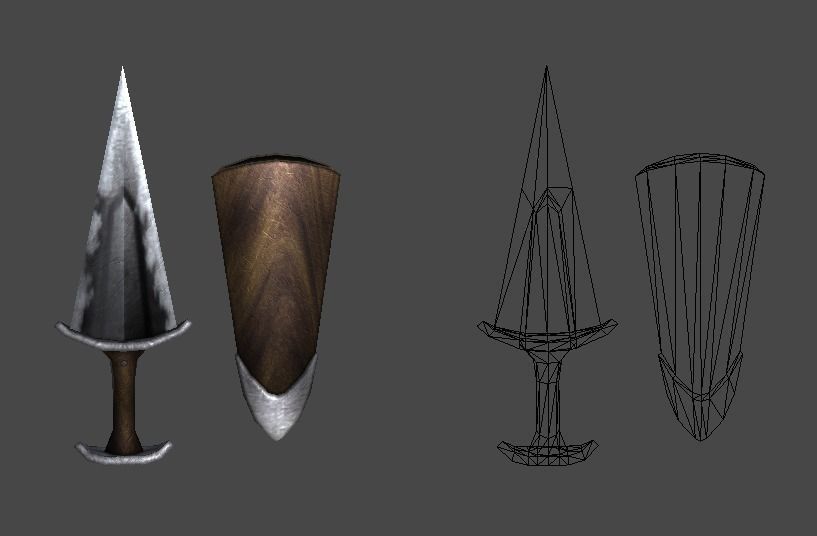 dagger1 sword Low-poly 3D model_8