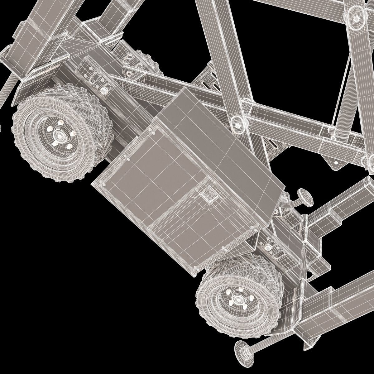 Engine Powered Scissor Lift 3D model_24