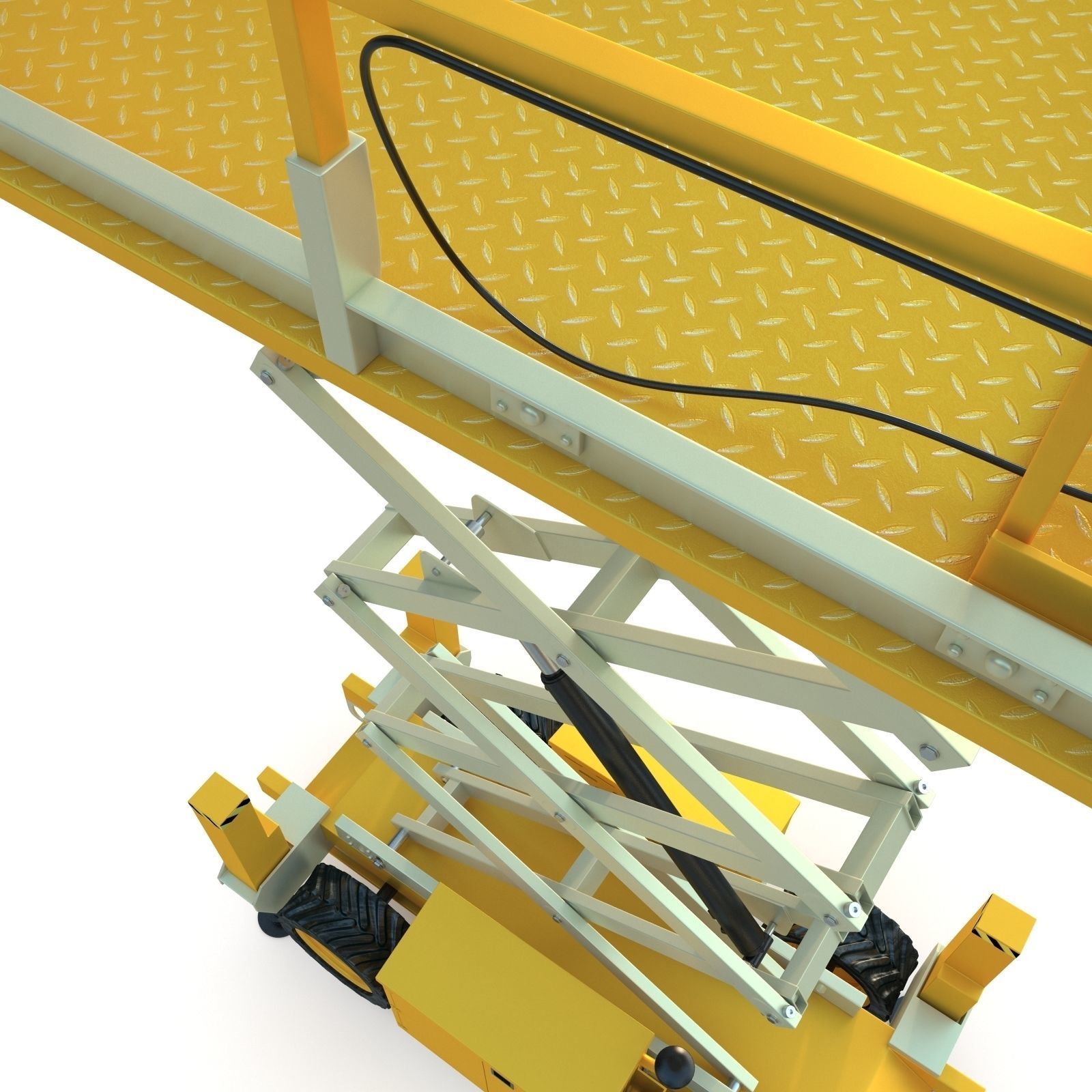 Engine Powered Scissor Lift 3D model_13