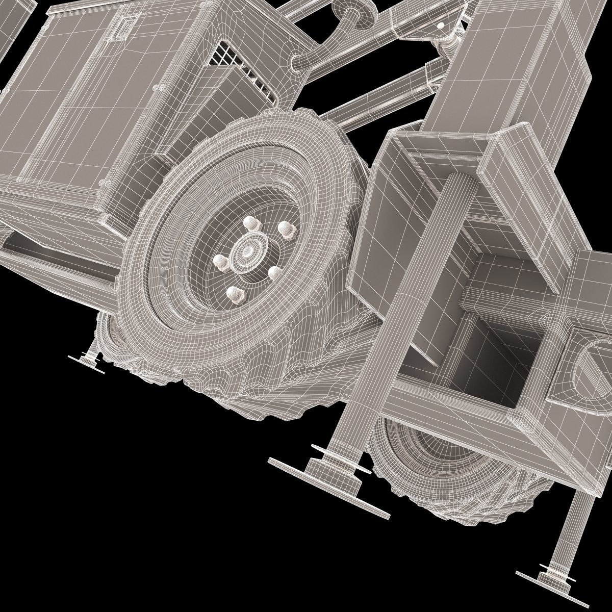 Engine Powered Scissor Lift 3D model_27