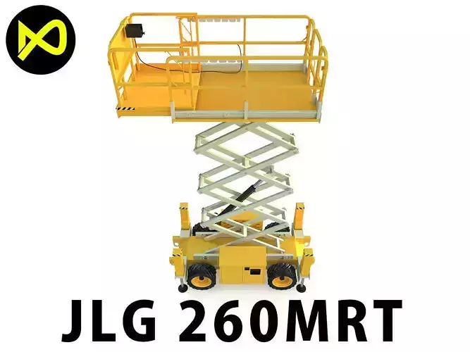 Engine Powered Scissor Lift 3D model