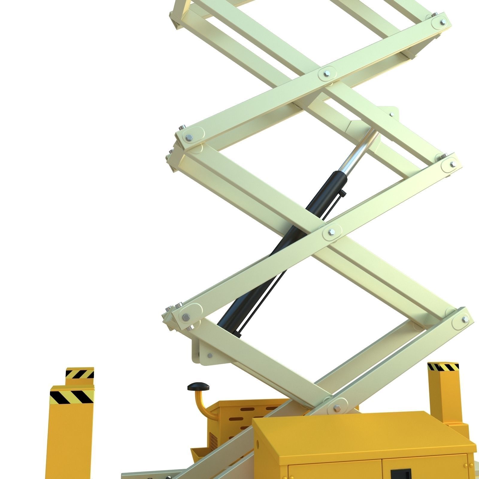Engine Powered Scissor Lift 3D model_11