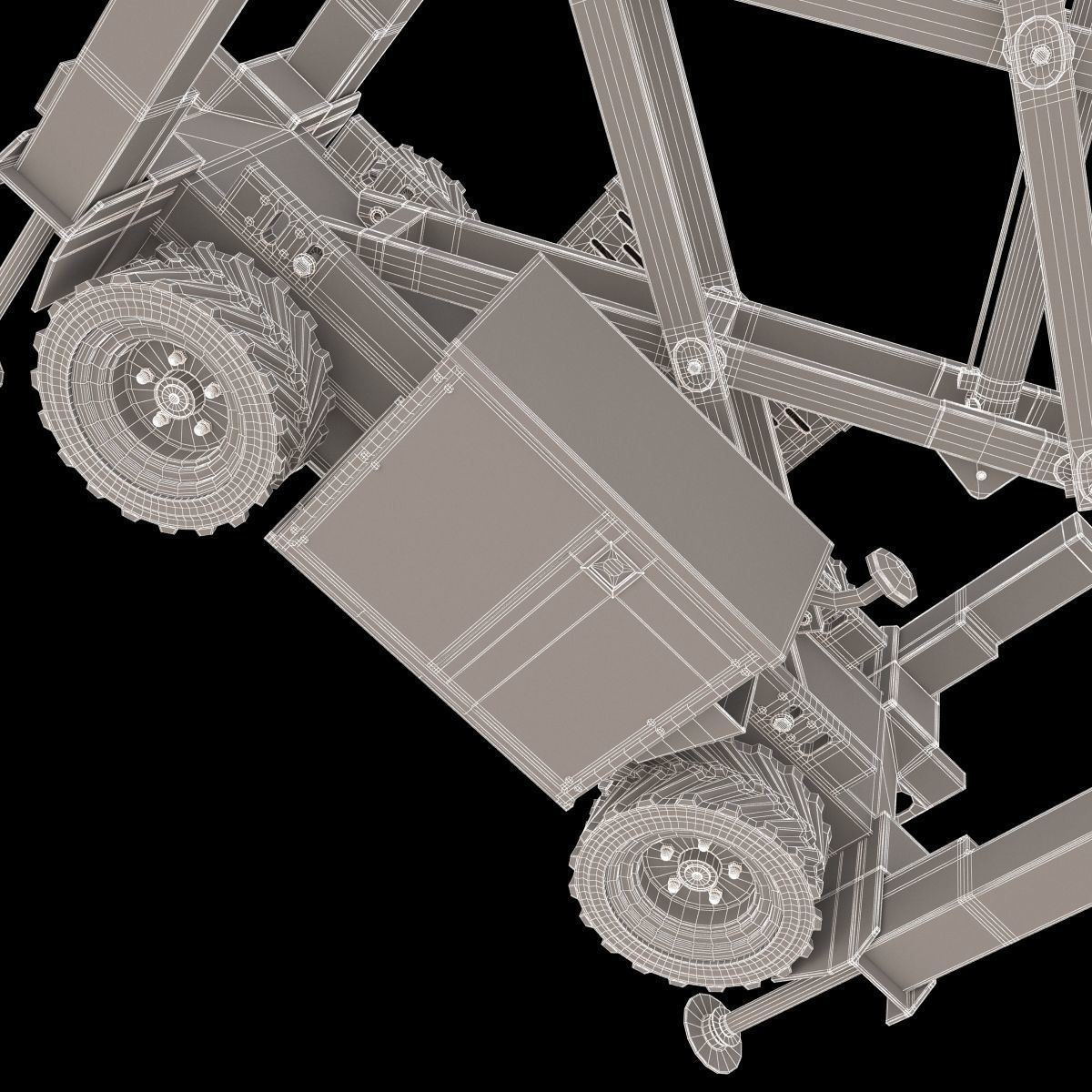 Engine Powered Scissor Lift 3D model_25