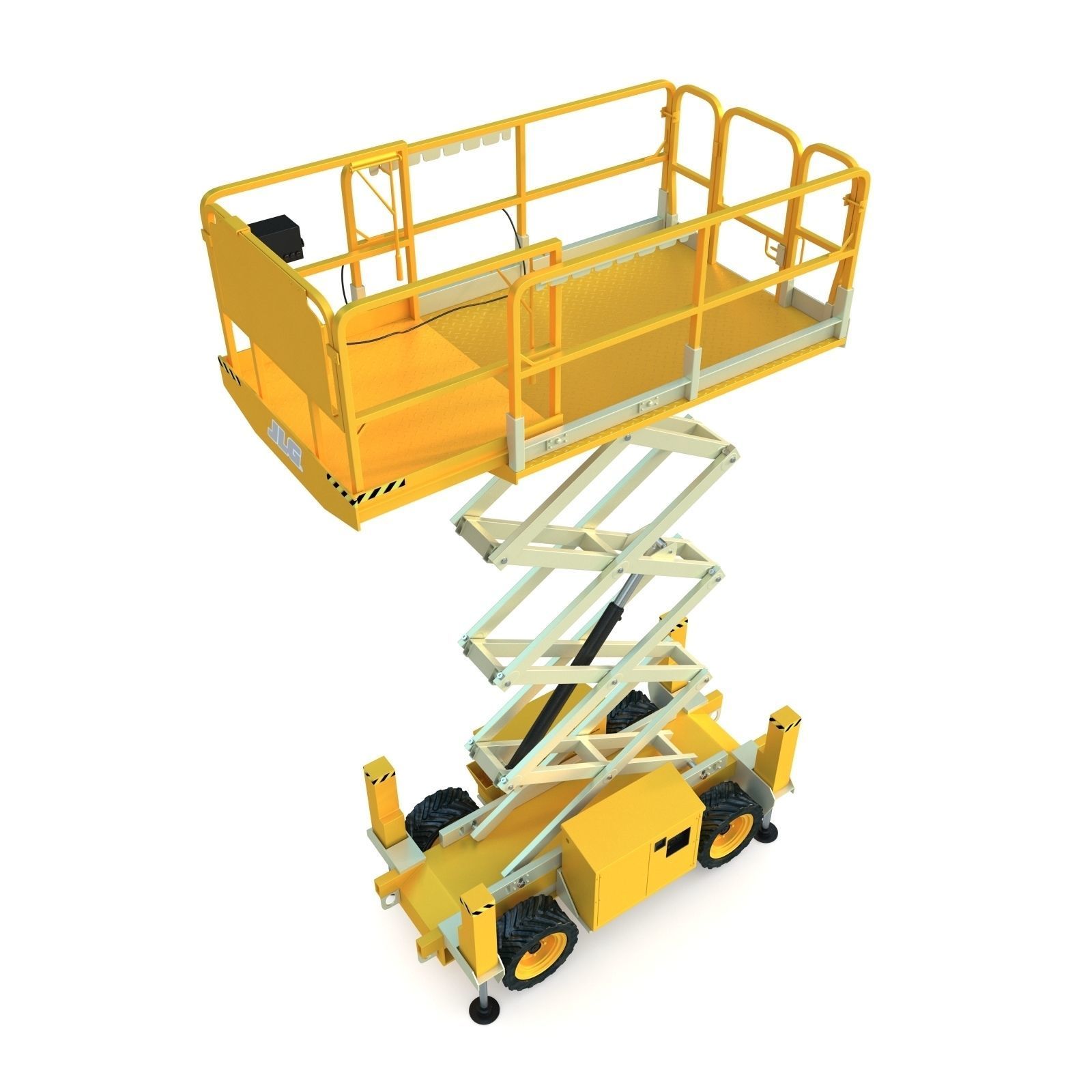Engine Powered Scissor Lift 3D model_5