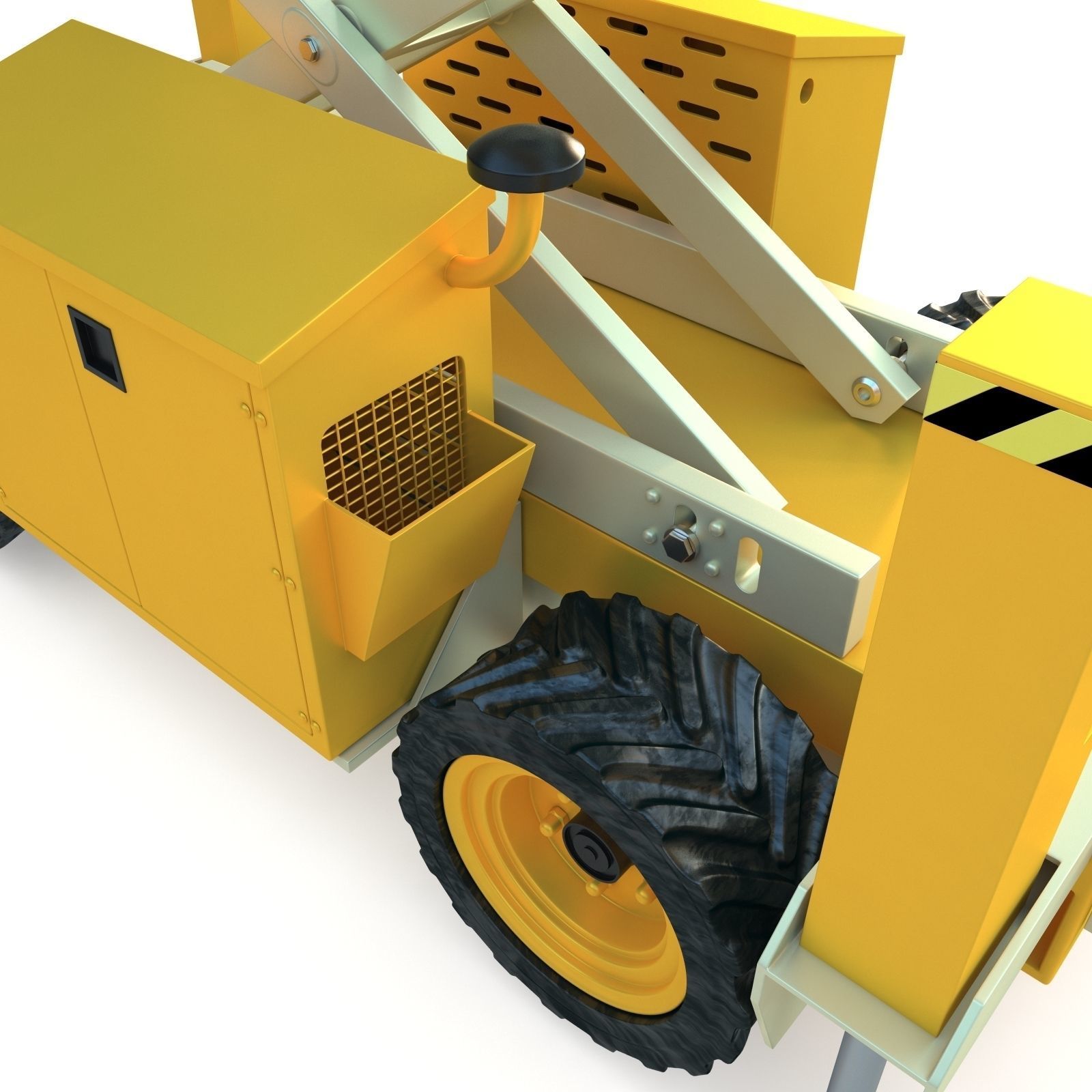Engine Powered Scissor Lift 3D model_12