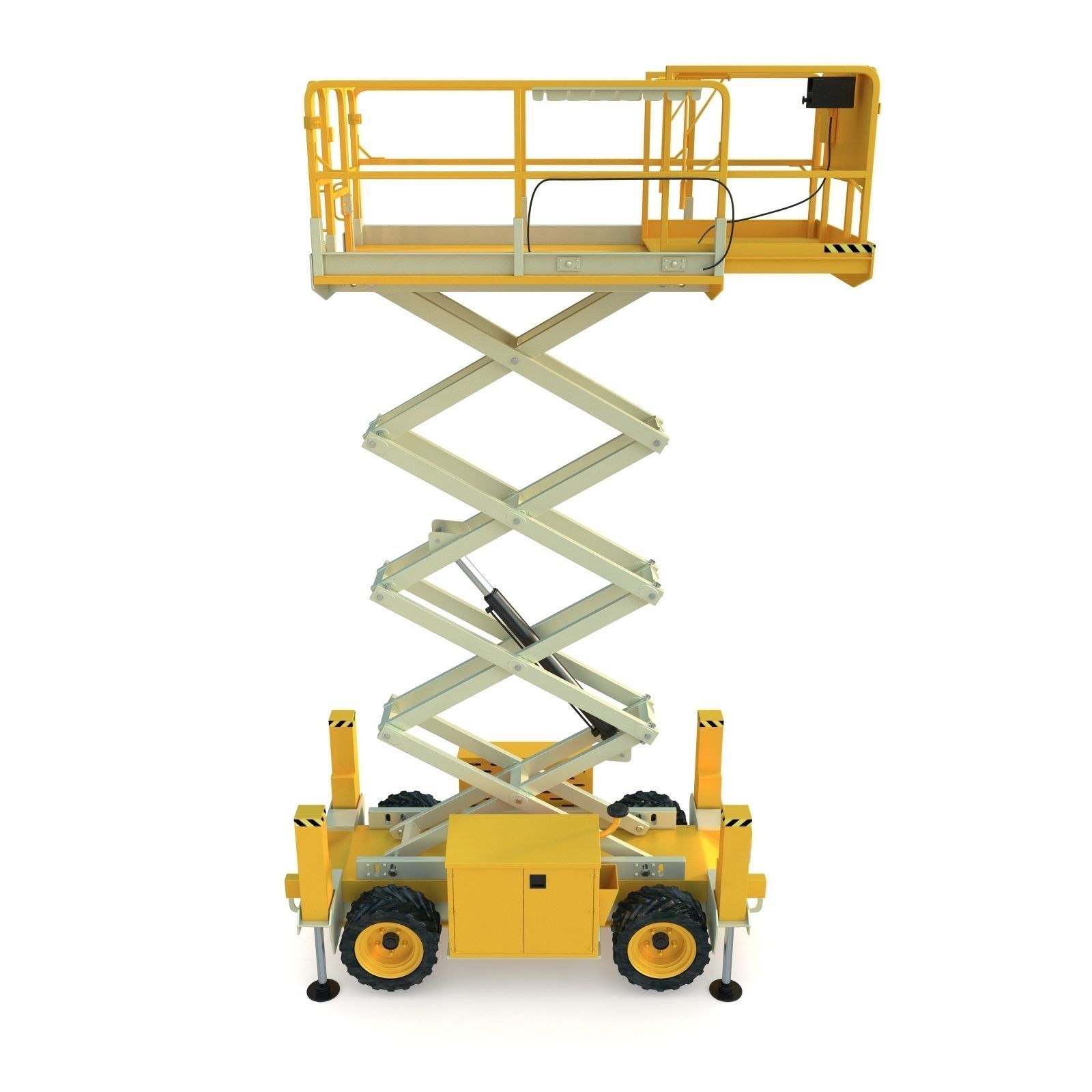 Engine Powered Scissor Lift 3D model_6