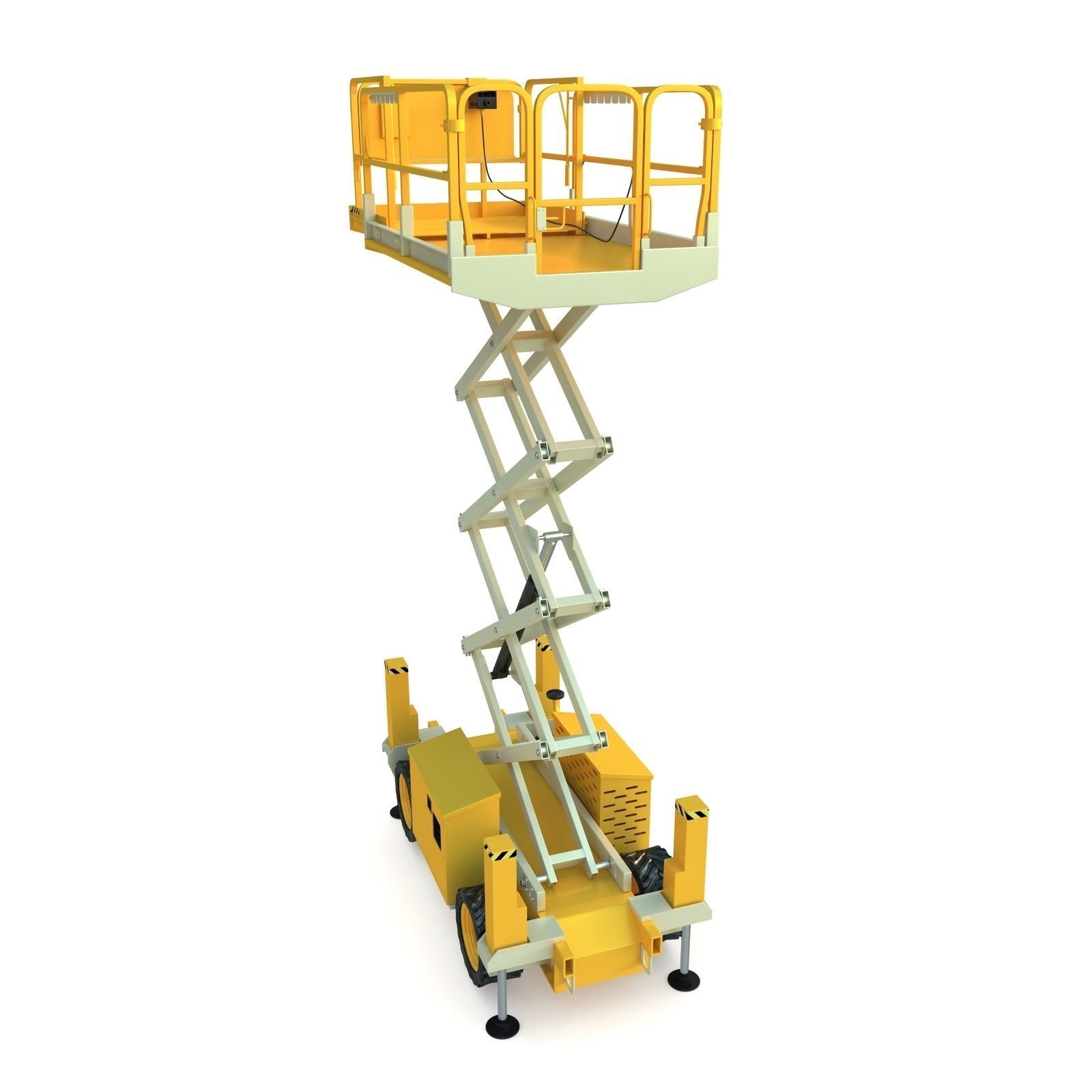 Engine Powered Scissor Lift 3D model_3