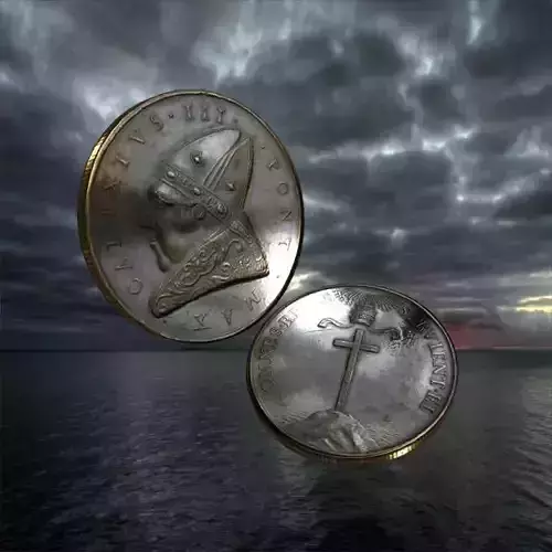 Vatican medal 10 Low-poly 3D model