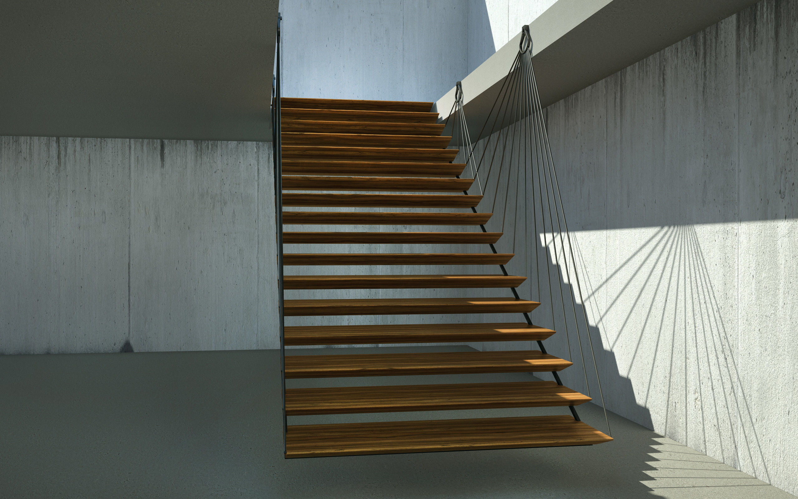 Flying stair 3D model_2