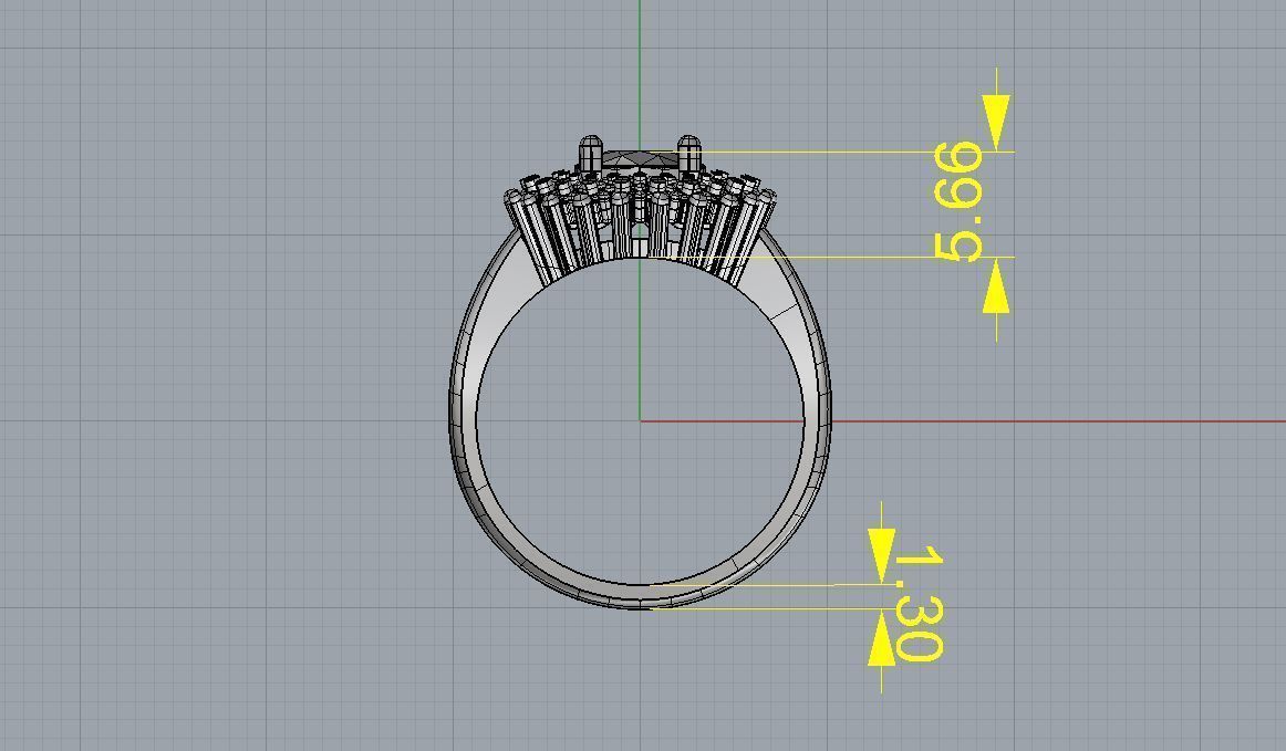 rosette ring 3D print model_13