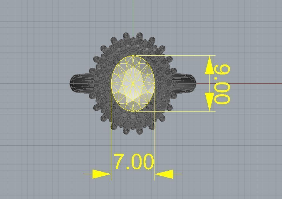 rosette ring 3D print model_10