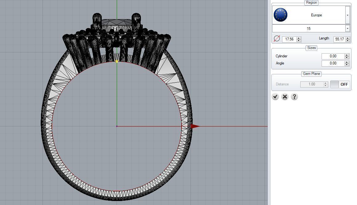 rosette ring 3D print model_9
