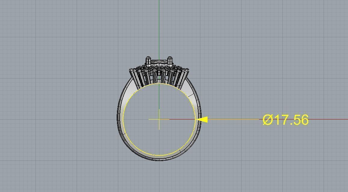 rosette ring 3D print model_6