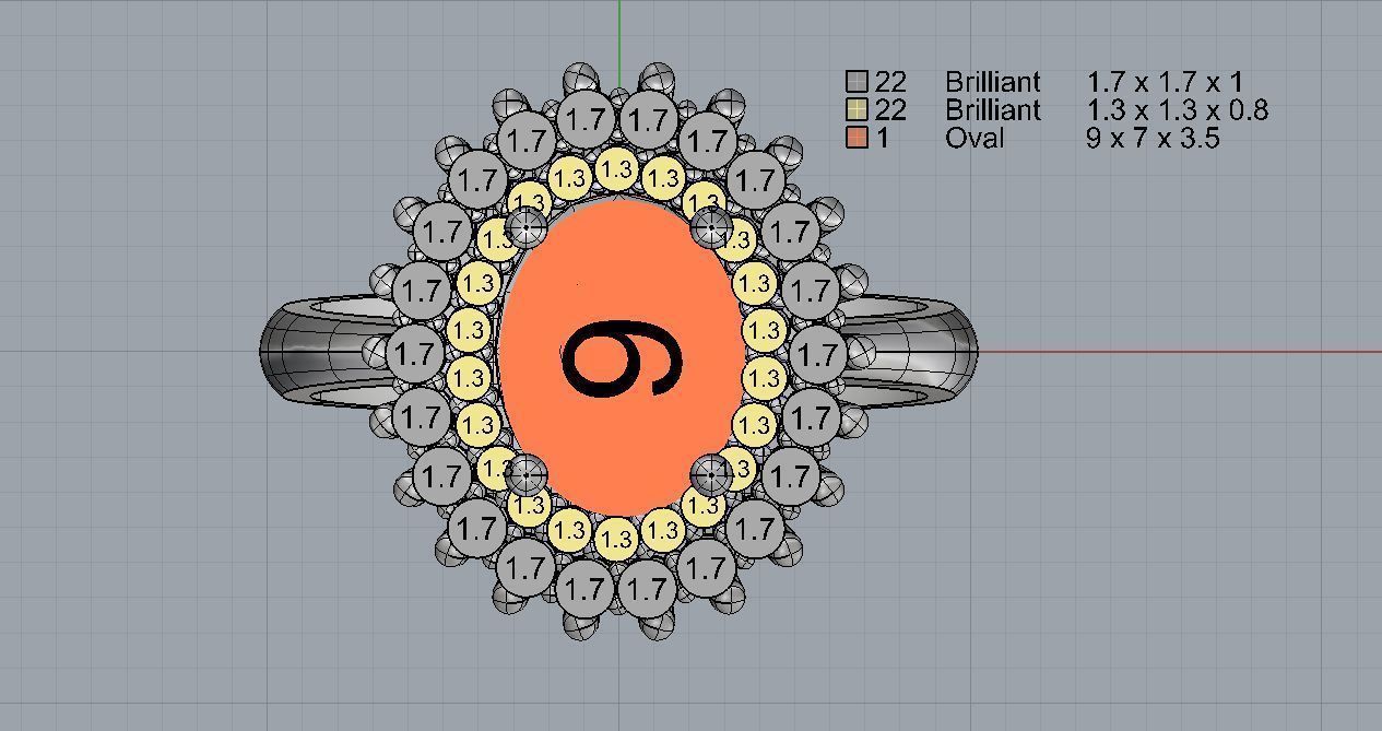 rosette ring 3D print model_11