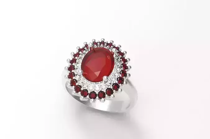 rosette ring 3D print model