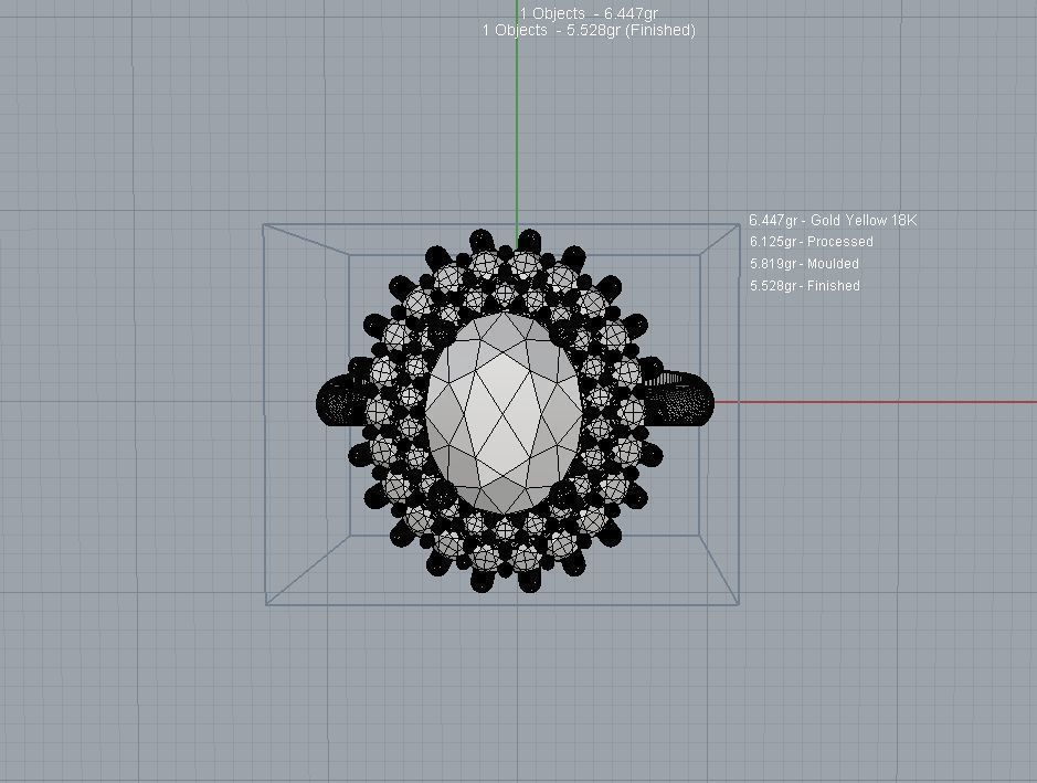 rosette ring 3D print model_7