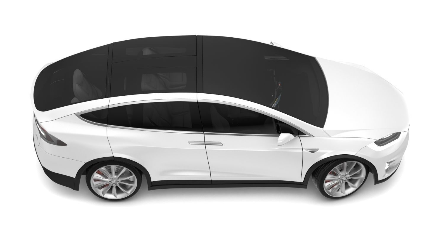 2017 Tesla Model X Solid White - Pearl White Multi-coat 3D model_10