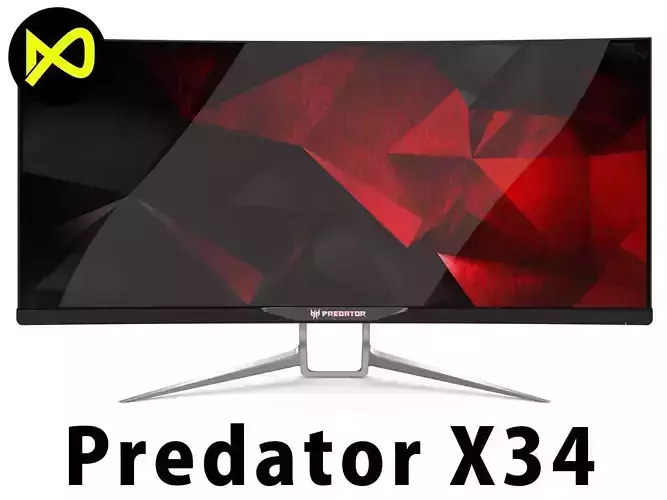 Acer Predator X34 Best Gaming Monitor 3D model