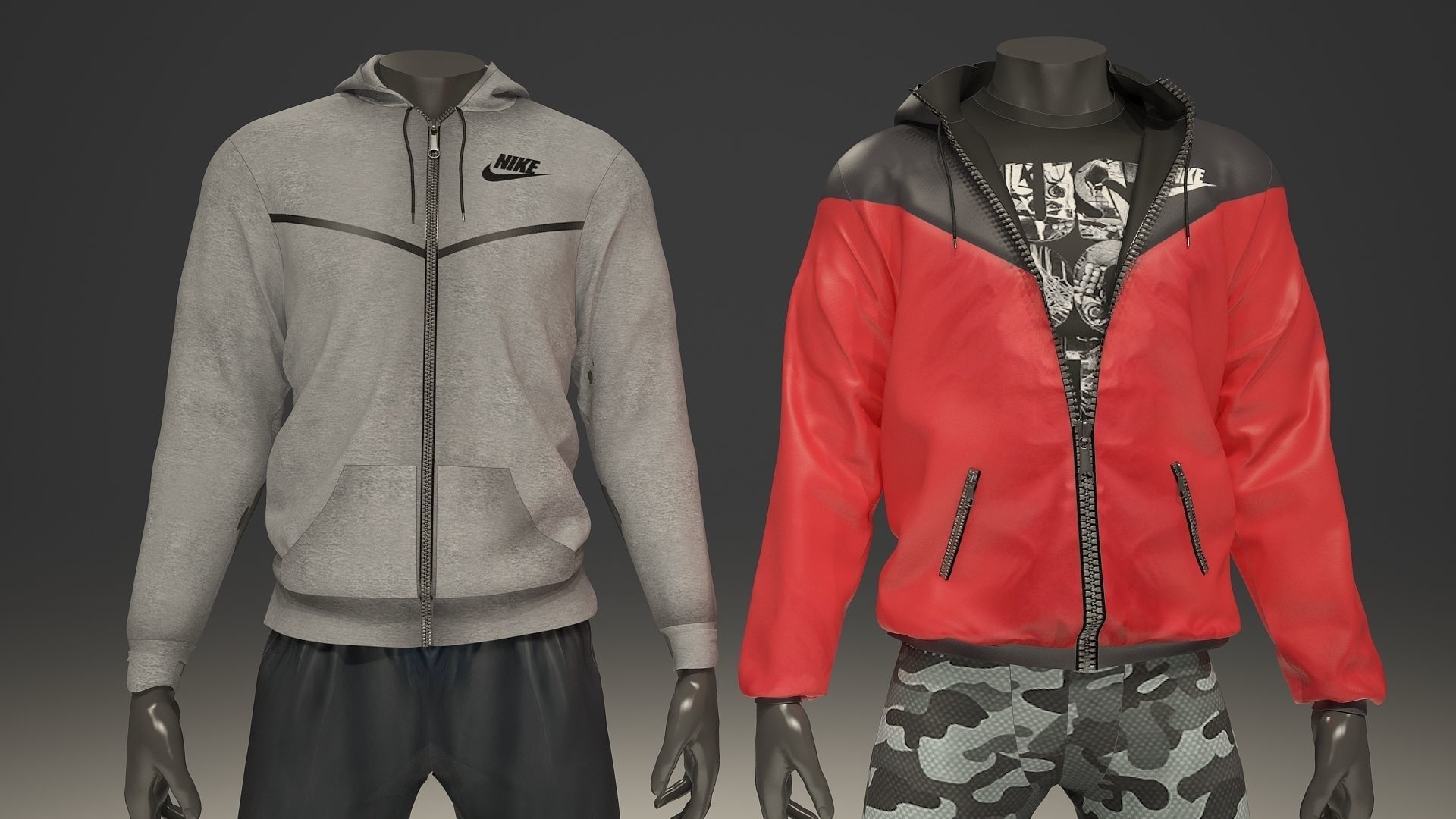 Man mannequin Nike FULL PACK 3D model_11