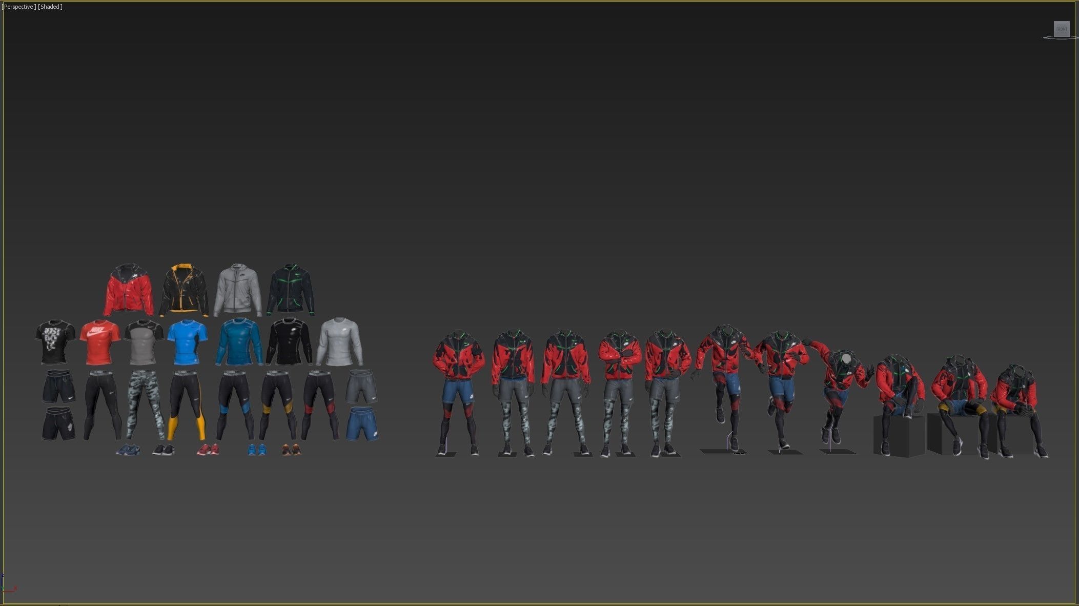 Man mannequin Nike FULL PACK 3D model_8