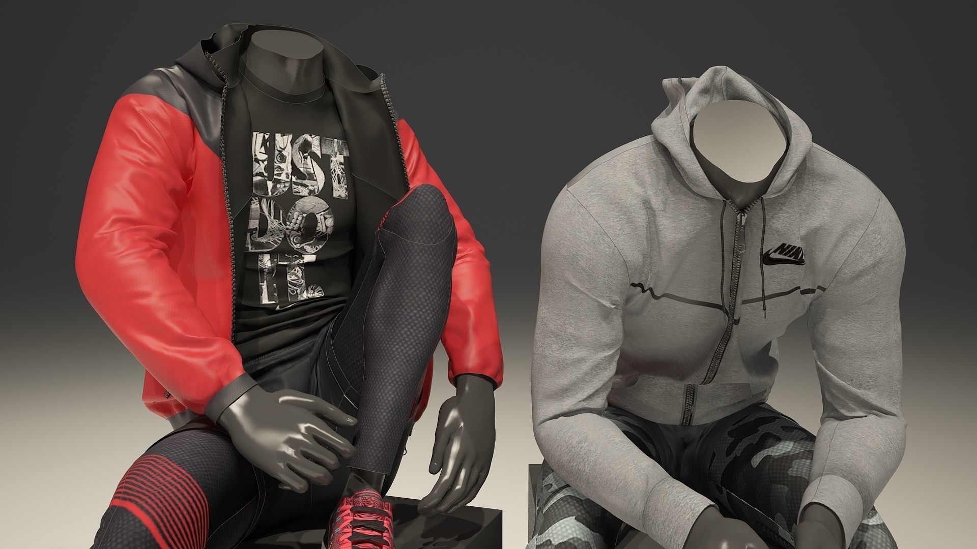 Man mannequin Nike FULL PACK 3D model_15