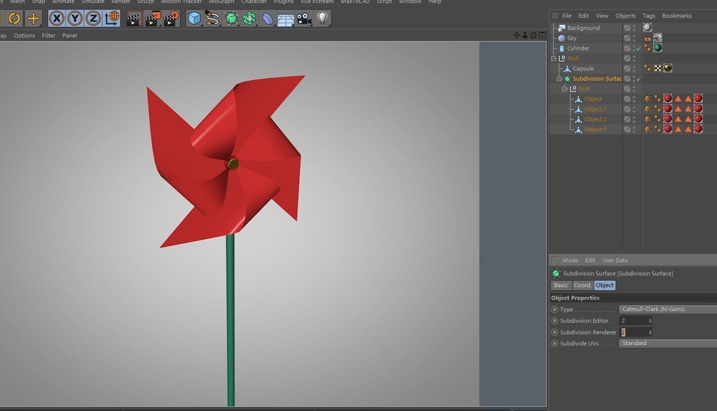 pinwheel 3D model_4