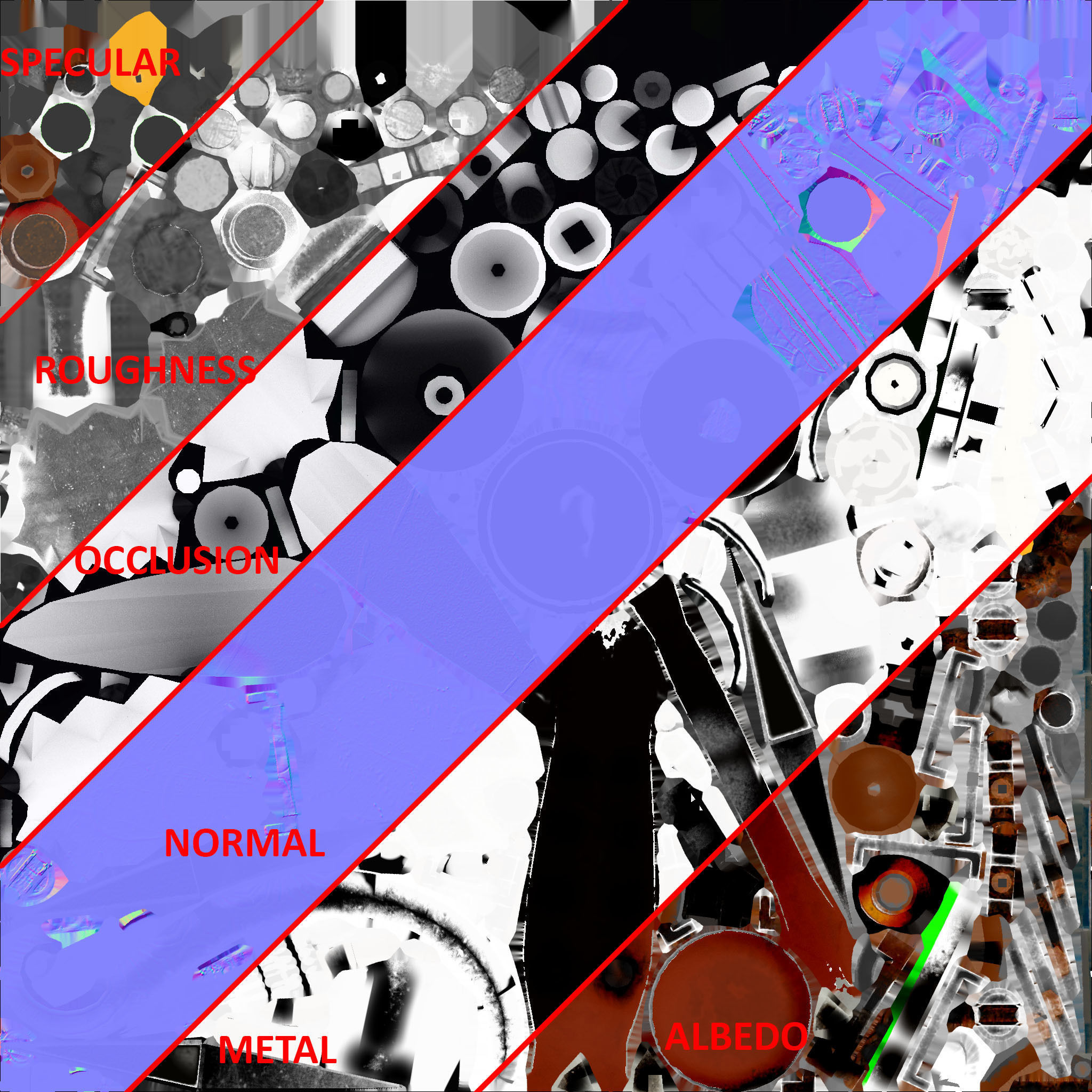 Miniboss Droid Low-poly 3D model_7