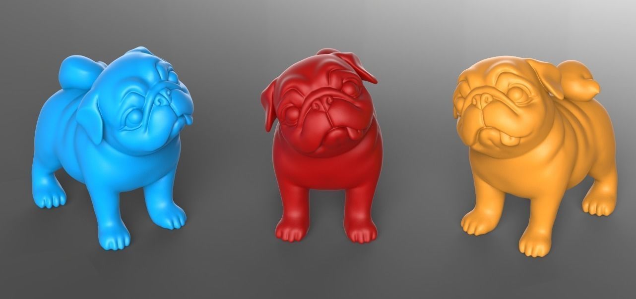 Question Pug 3D print model_1