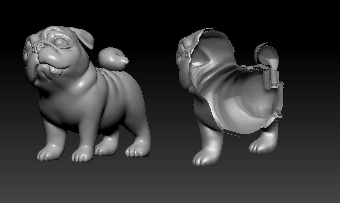 Question Pug 3D print model_3