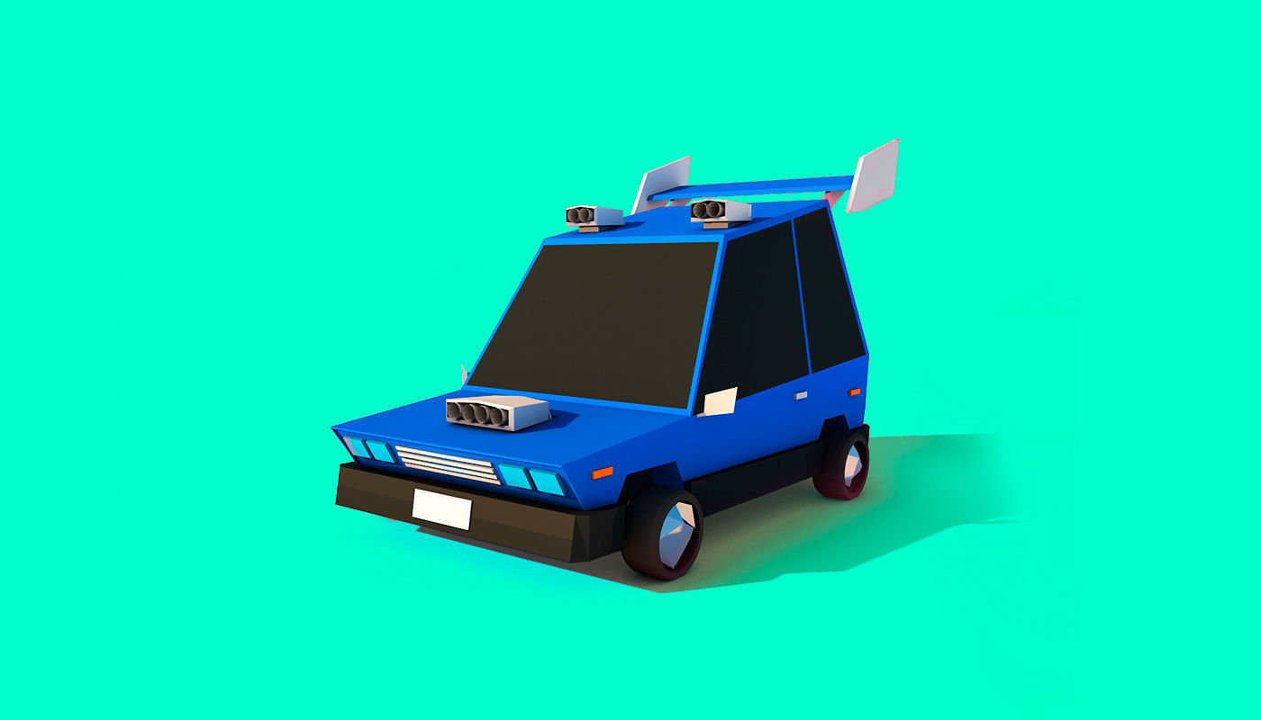 3D model Low Poly City Vehicles Party Pack Low-poly 3D model_6