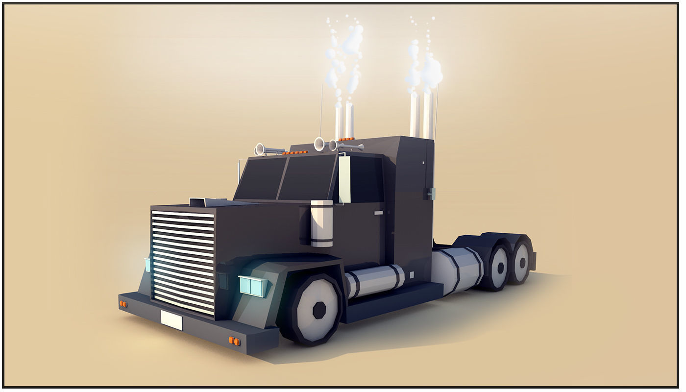 3D model Low Poly City Vehicles Party Pack Low-poly 3D model_7