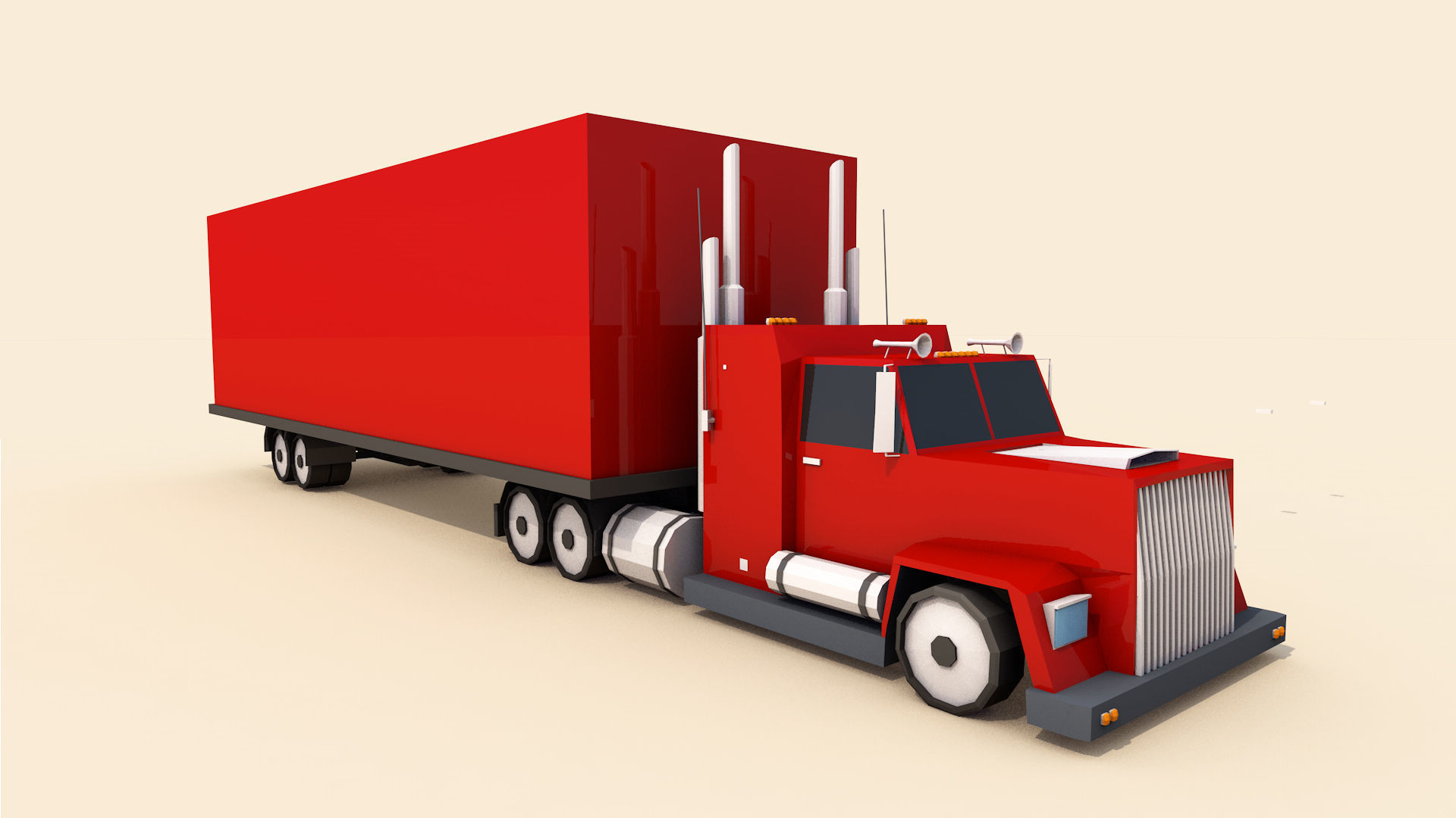 3D model Low Poly City Vehicles Party Pack Low-poly 3D model_9