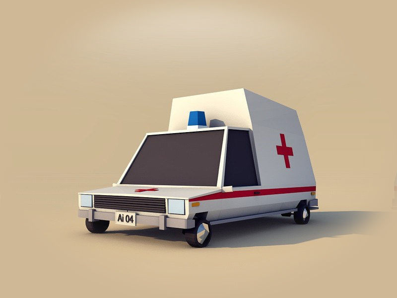 3D model Low Poly City Vehicles Party Pack Low-poly 3D model_14