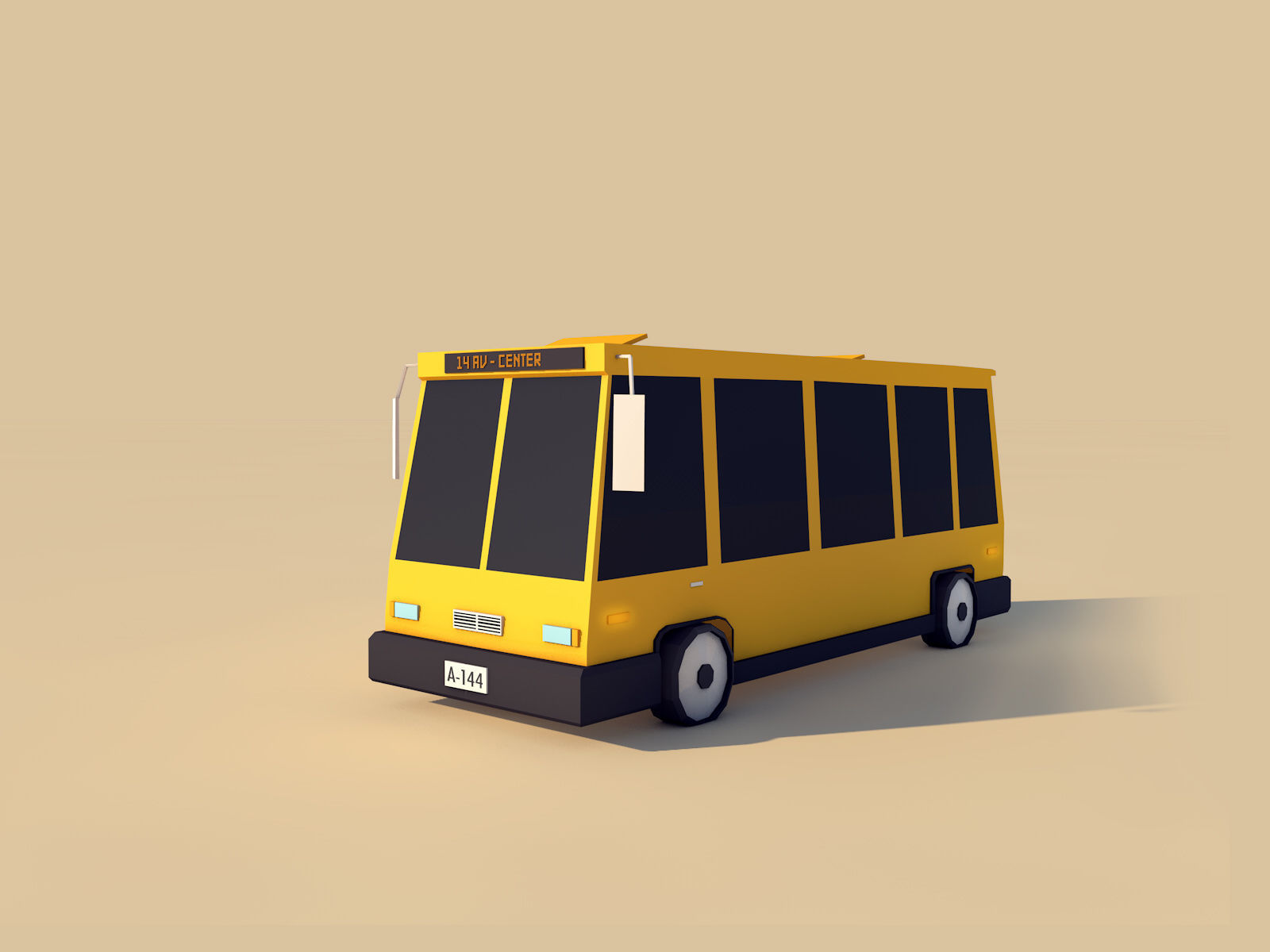 3D model Low Poly City Vehicles Party Pack Low-poly 3D model_13
