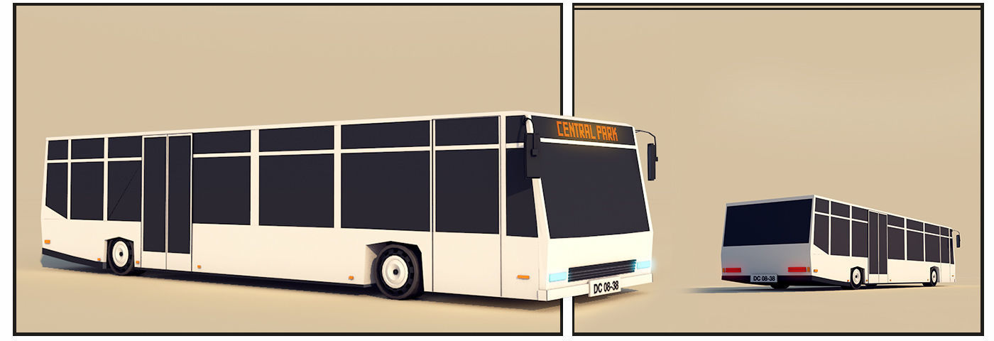 3D model Low Poly City Vehicles Party Pack Low-poly 3D model_11