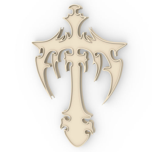 Gothic cross 3D model