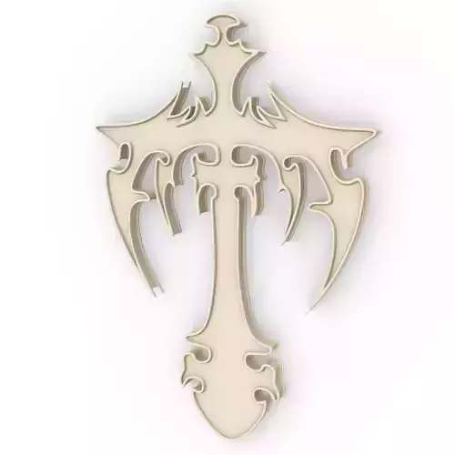 Gothic cross 3D model