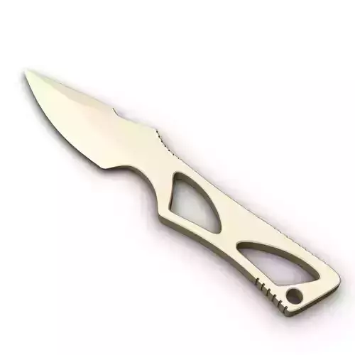 Knife 3D model gold pocket