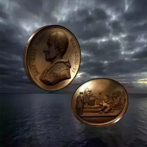 Vatican medal 18 Low-poly 3D model