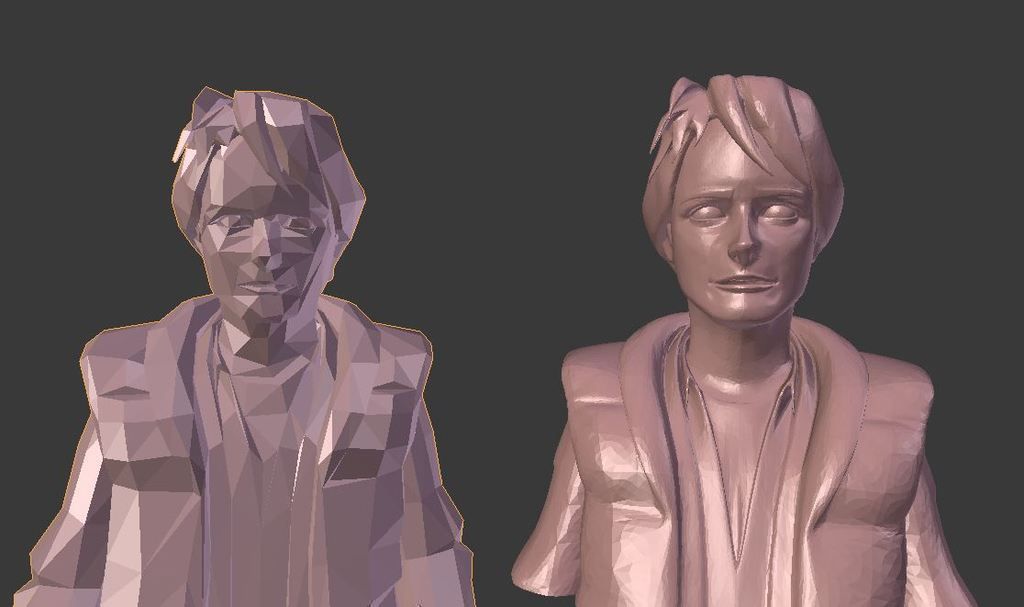 Marty McFly Game Character Bust Free 3D print model_2