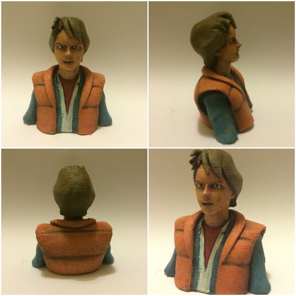 Marty McFly Game Character Bust Free 3D print model_1