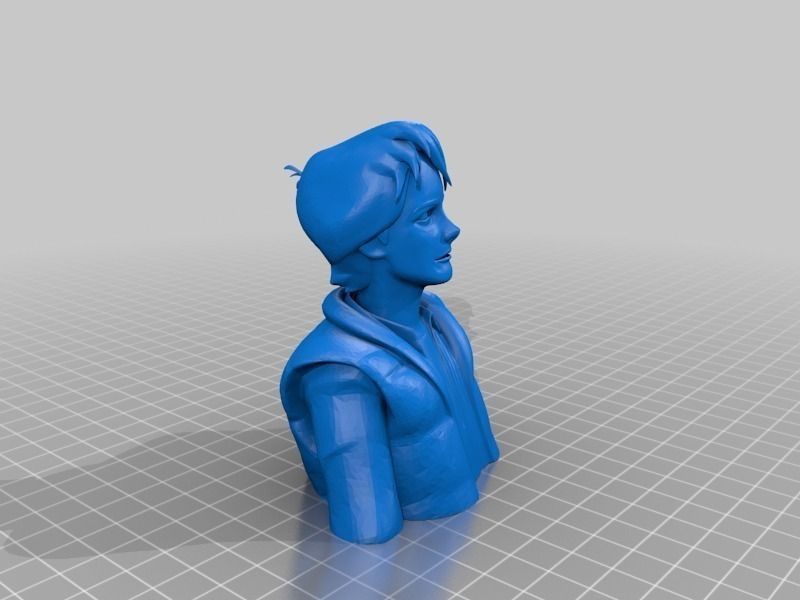 Marty McFly Game Character Bust Free 3D print model_3