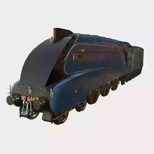Mallard Steam Train Low-poly 3D model