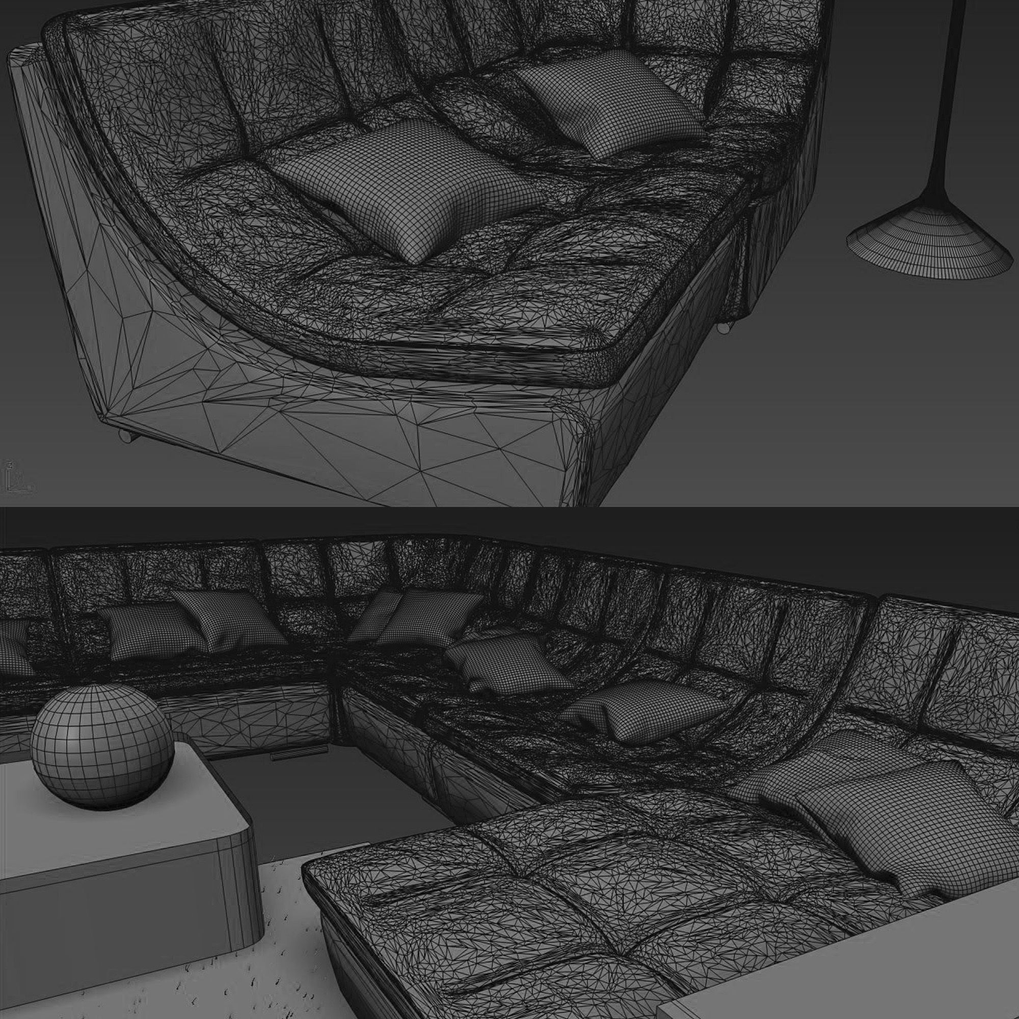 Elegant sofa Albert Shtein LOURENS 3D model_6